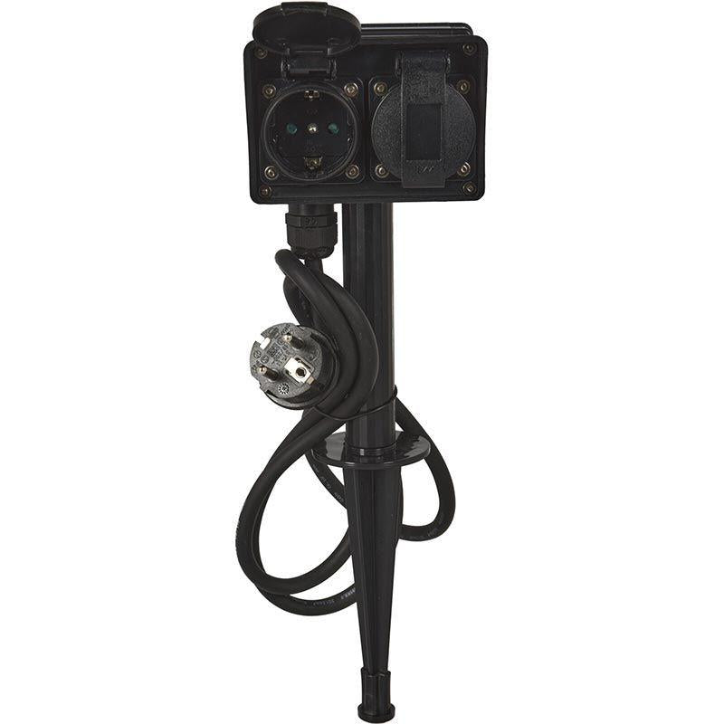 Outdoor Garden Socket – 2 Outlets with 24-Hour Timer, Waterproof.