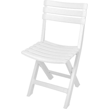 Progarden 4 Komodo Foldable Garden Chairs White Plastic PP 78 Cm High 120 Kg Capacity.