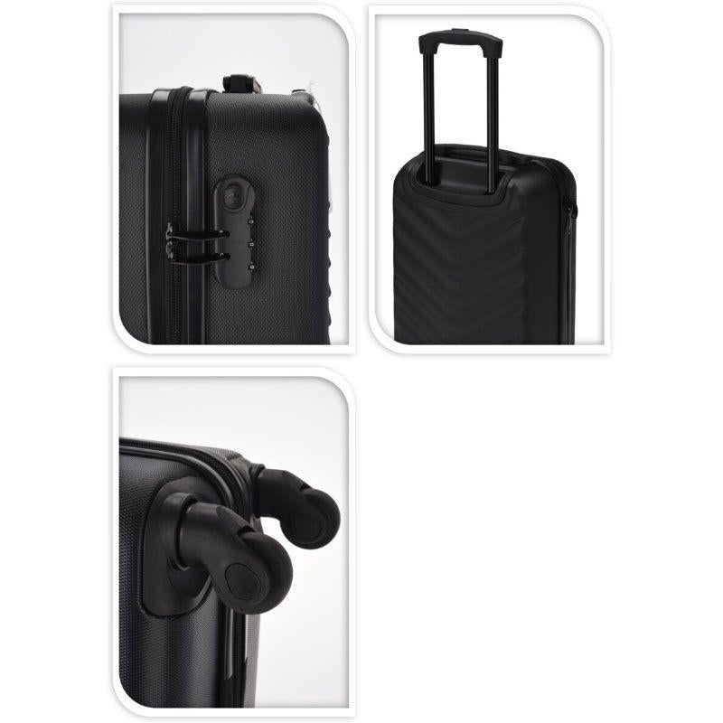 ProWorld 53 Cm Cabin Suitcase Lightweight Hard Shell Carry On With Spinner Wheels.