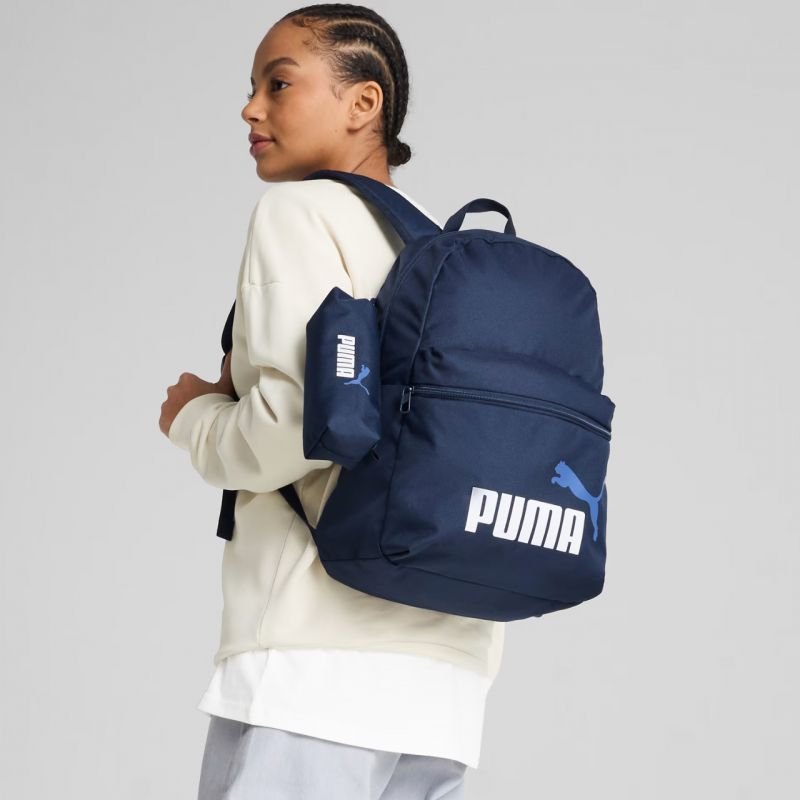 Puma Phase Set Backpack with Pencil Case – Navy Blue - Afanaya