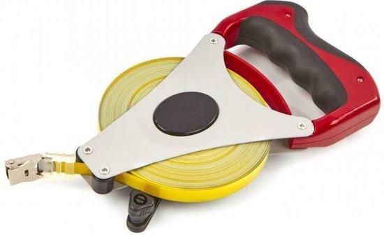 Toolpack 50m Fiberglass Measuring Tape 13mm Wide For Long Distance Precise Measurement.