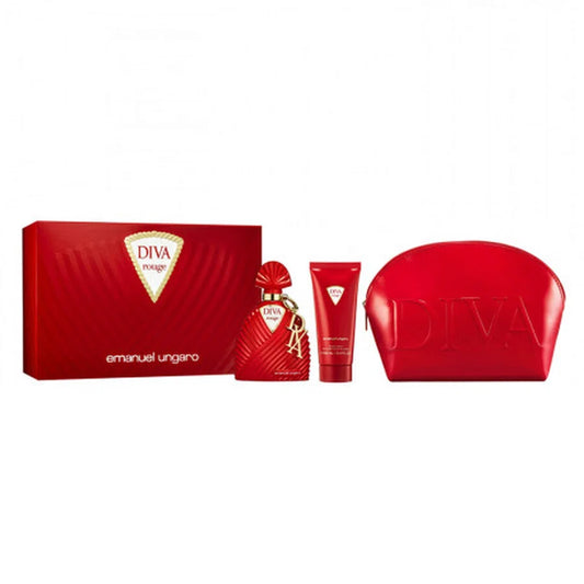 Emanuel Ungaro Diva Rouge Perfume Gift Set for Women, 3 Pieces – product image