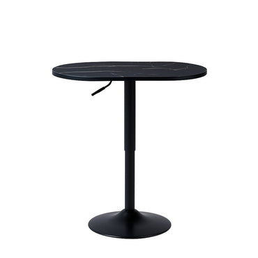 Side Table Oval Adjustable height Tablet Slot Small Coffee Table for Living Room Bedroom - Afanaya