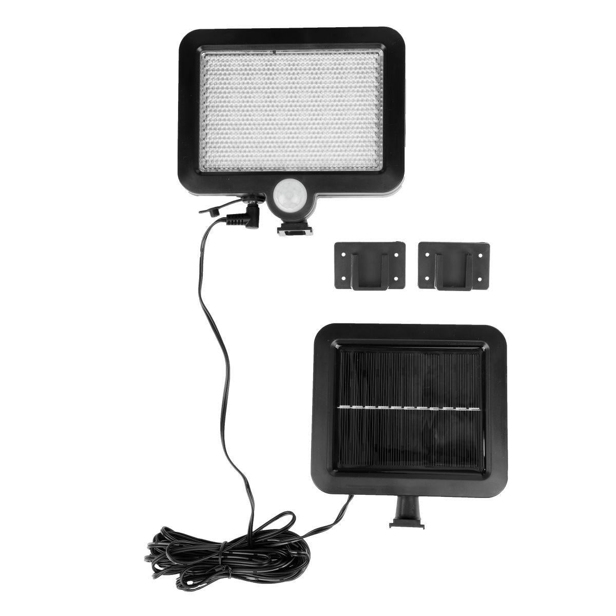 Solar Outdoor Security Light With Motion Sensor 56 LED Cool White 3x5 Meter Range.