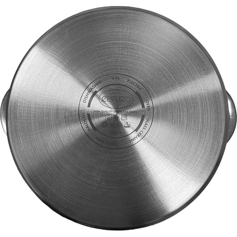 Stainless Steel Cooking Pot 3.6L All Heat Sources, Durable Kitchen Cookware - Afanaya