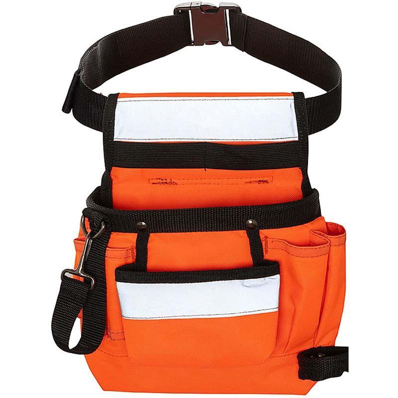 Toolpack Hi Vis Traditional Tool Belt With 1 Holster For Construction Sites Durable Safety Gear.