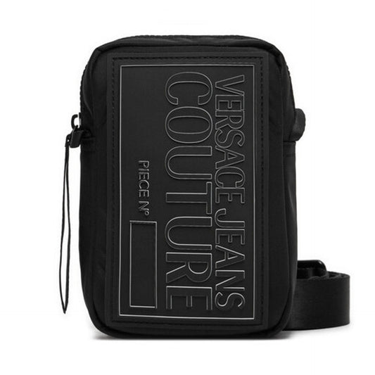 Versace Jeans Couture Crossbody Bag 75YA4B64 – Black Zippered Shoulder Bag for Everyday Chic Style.