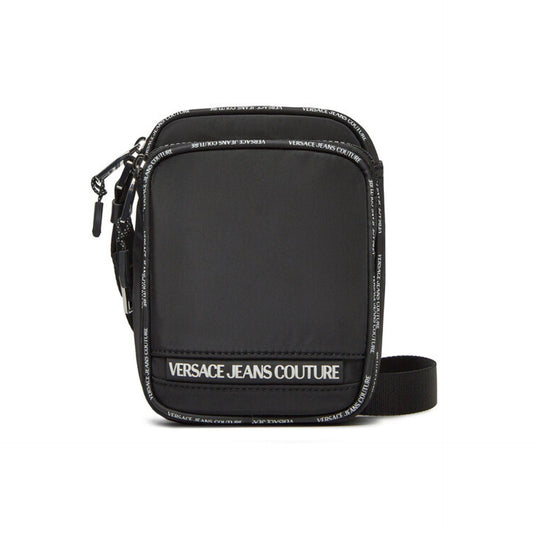Versace Jeans Crossbody Bag For Men Luxury Leather Accessory With Iconic Logo.