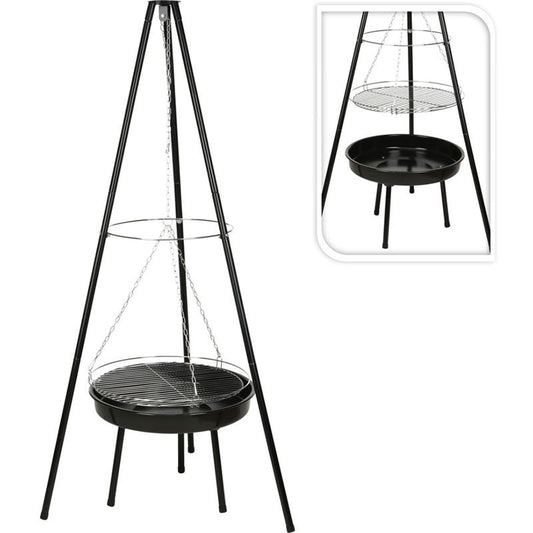 Vuurschaal Hangend - Met Grilrooster - Driepoot Model - Afanaya