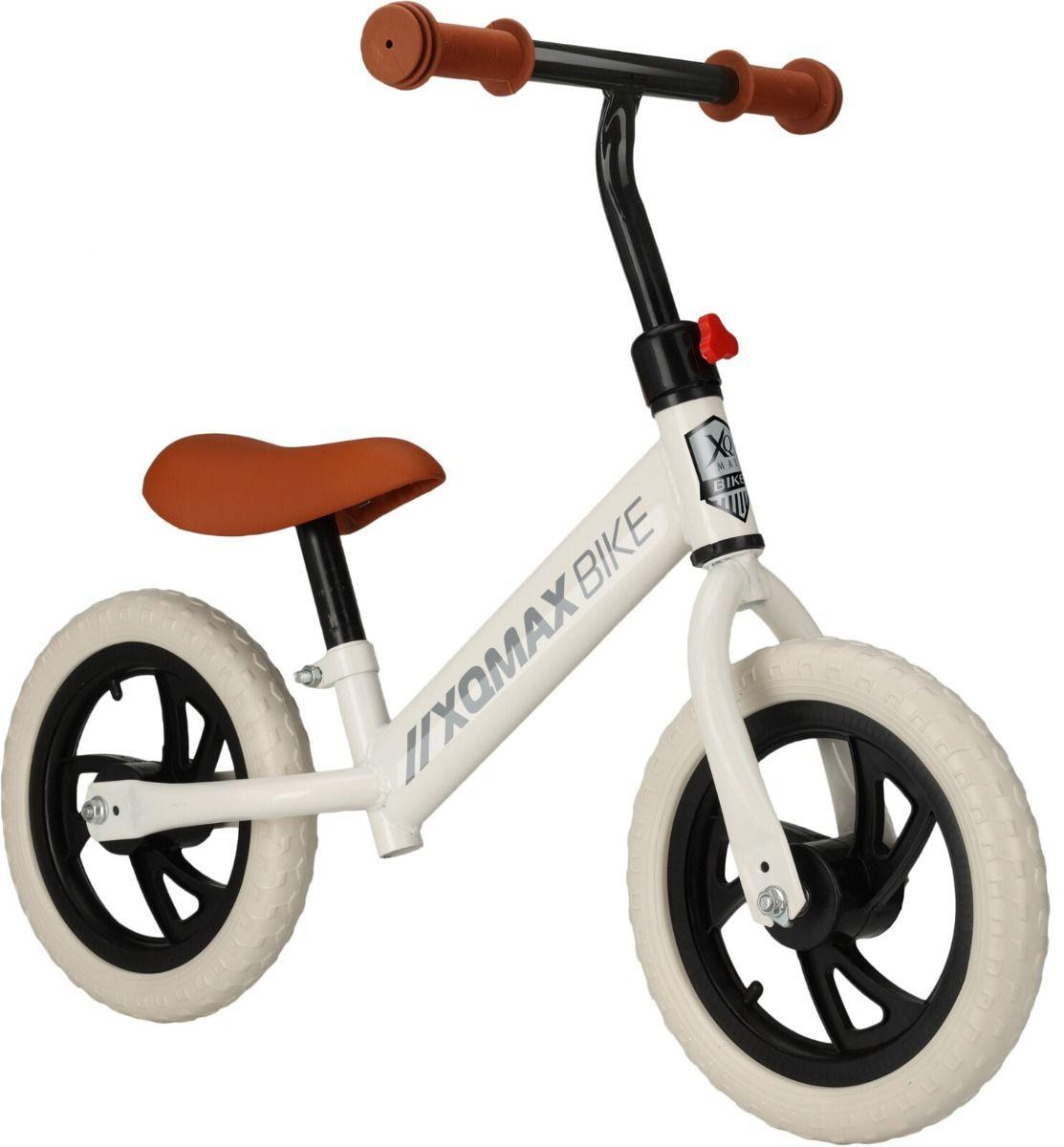 XQ Max Balance Bike White Lightweight Toddler Training Bicycle Adjustable For Kids Ages 1 To 4.