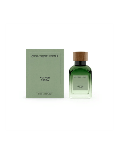 Adolfo Dominguez Vetiver Terra Eau de Parfum Spray Parfum Homme Boisé Aromatique 120ml - Afanaya