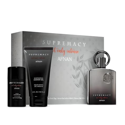 Afnan Supremacy Not Only Intense Gift Set – Eau de Parfum 100 ml + Shower Gel + Deodorant - Afanaya