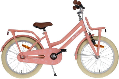 AMIGO Bella 18" Girls Bike Salmon Pink Kids Bicycle with Back Pedal Coaster Brake - Afanaya