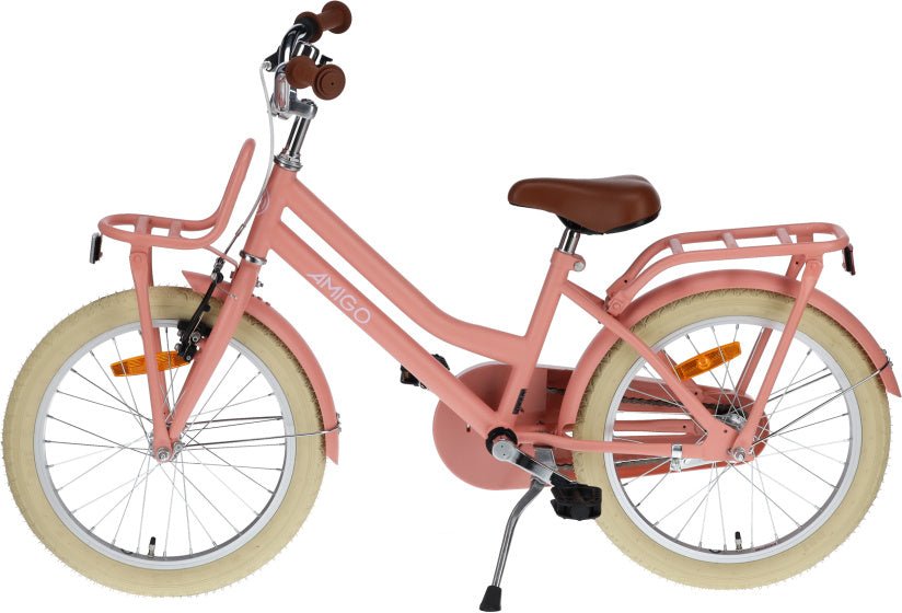 AMIGO Bella 20" Girls Bike Kids Bicycle with Back - Pedal Coaster Brake & Front Carrier - Afanaya