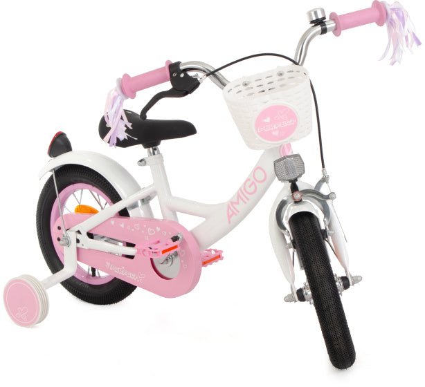 AMIGO Perfect 12" Girls Bike Kids Bicycle with Coaster Brake Lightweight Cycle - Afanaya