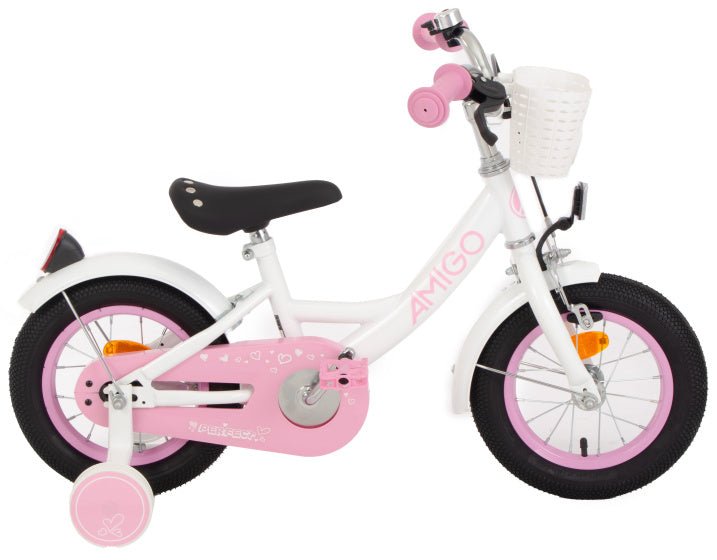 AMIGO Perfect 12" Girls Bike Kids Bicycle with Coaster Brake Lightweight Cycle - Afanaya