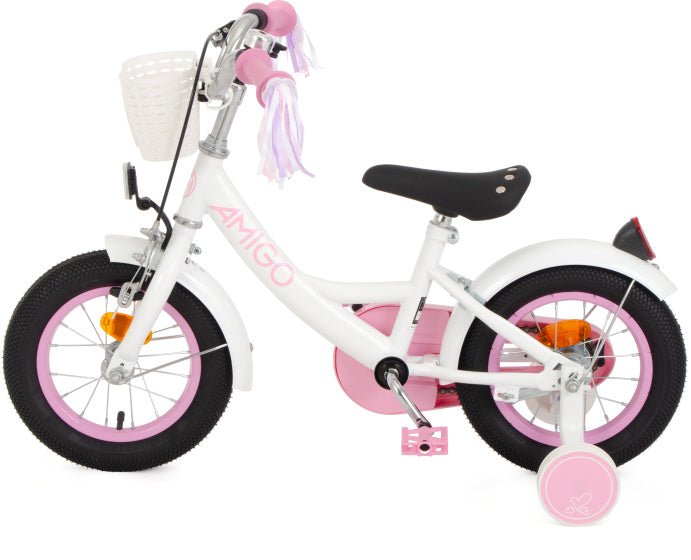 AMIGO Perfect 12" Girls Bike Kids Bicycle with Coaster Brake Lightweight Cycle - Afanaya