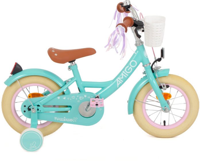 AMIGO Perfect 12" Girls Bike Kids Bicycle with Coaster Brake Lightweight Cycle - Afanaya
