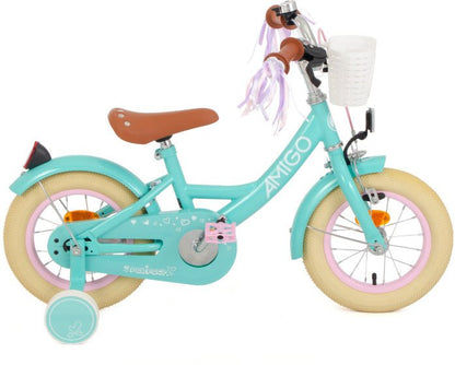AMIGO Perfect 12" Girls Bike Kids Bicycle with Coaster Brake Lightweight Cycle - Afanaya