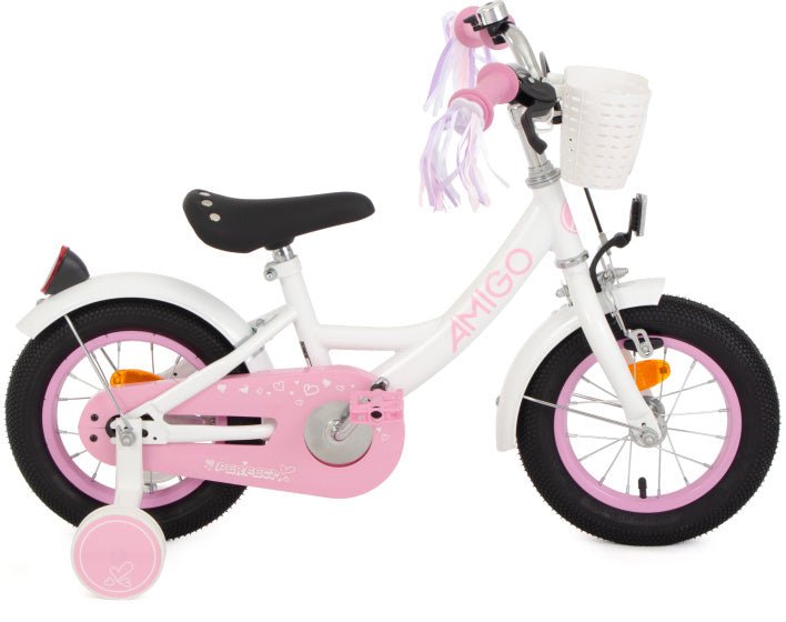 AMIGO Perfect 12" Girls Bike Kids Bicycle with Coaster Brake Lightweight Cycle - Afanaya