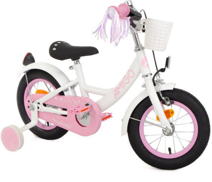 AMIGO Perfect 12" Girls Bike Kids Bicycle with Coaster Brake Lightweight Cycle - Afanaya