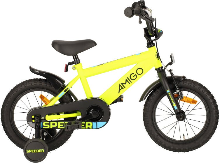 AMIGO Speeder Children's Bike 14 Inch with Handbrake Back Pedaling Handlebar - Afanaya