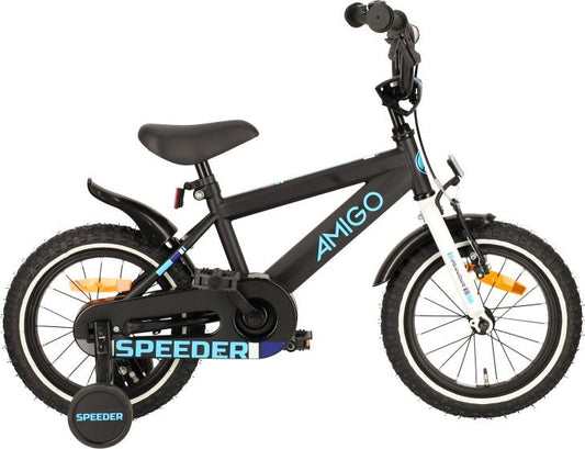 AMIGO Speeder Children's Bike 14 Inch with Handbrake Back Pedaling Handlebar - Afanaya