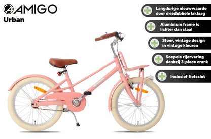 AMIGO Urban Girls Bike 20 Inch with Aluminium Frame Back Pedaling Brake - Afanaya
