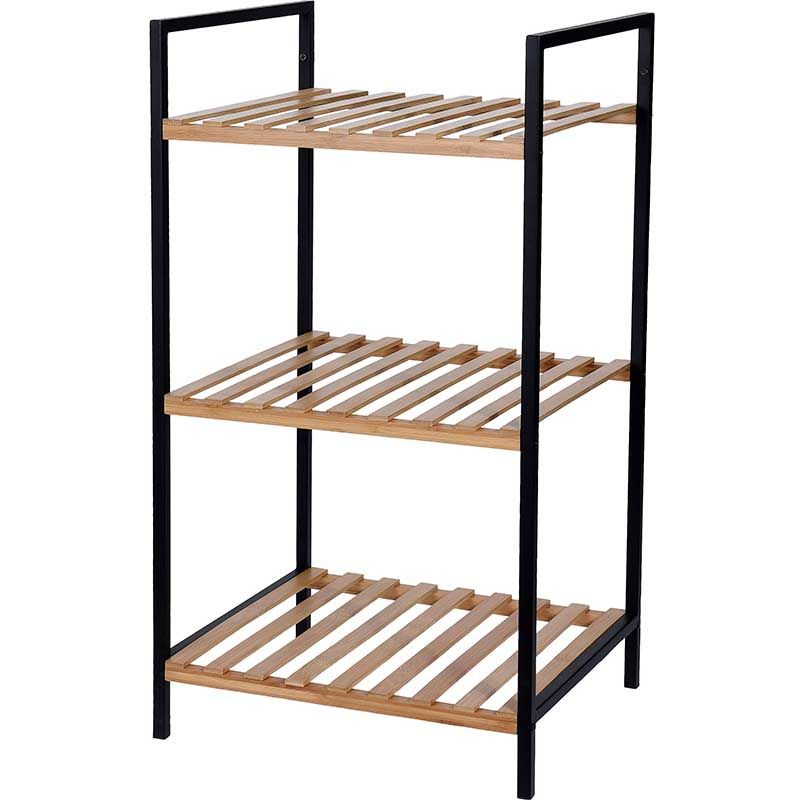 Bathroom Towel Rack 3 - Tier Storage Shelf – 38 x 32 x 70 cm Space - Saving Organizer - Afanaya