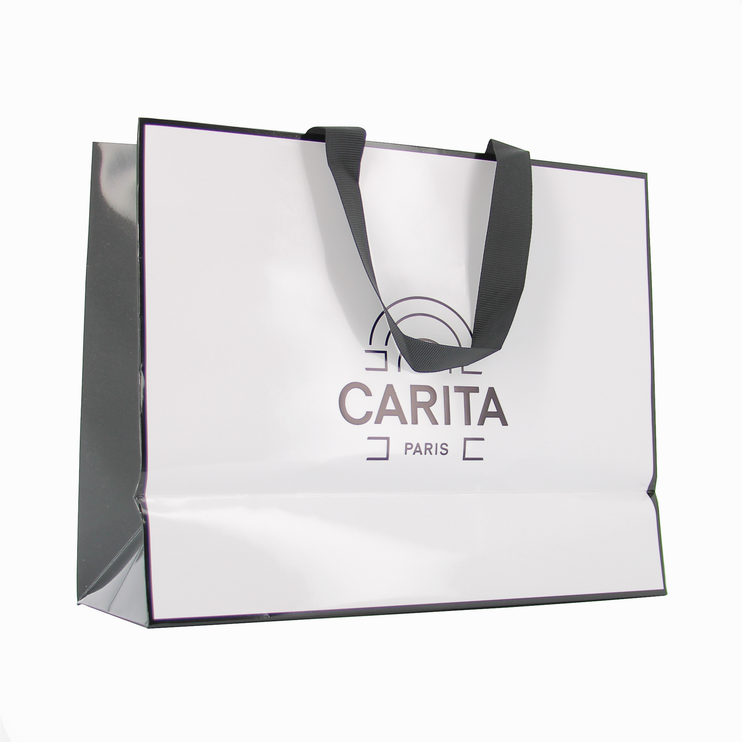 Carita Paris Luxury Shopping Bag — Premium GWP Cardboard Handbag (Size M)