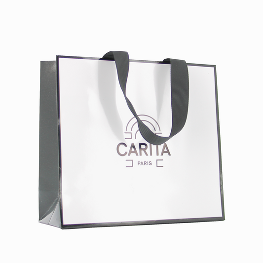 Sac cabas Carita Paris Ivory — Sac à main de luxe en carton (taille S)
