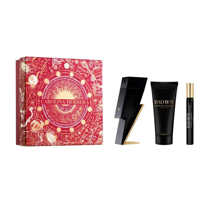 Carolina Herrera Bad Boy Eau De Toilette Spray 100ml Coffret 3 Produits 2023 - Afanaya