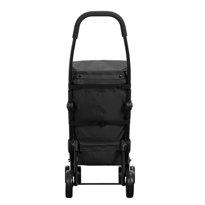 Ceruzo Go Four Shopping Trolley 43.5L Large Capacity Grocery Cart Foldable & Lightweight – Black - Afanaya