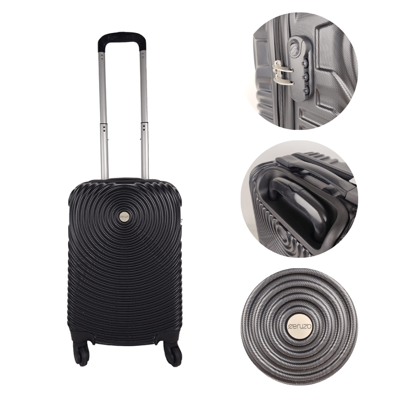 Ceruzo Handbagage Koffer - 51.5 Cm - Zwart - Afanaya