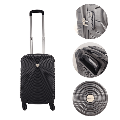 Ceruzo Handbagage Koffer - 51.5 Cm - Zwart - Afanaya