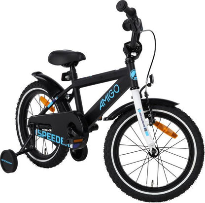 Children's bike 16 Inch with Handbrake AMIGO Speeder Boys Coaster Brake - Afanaya