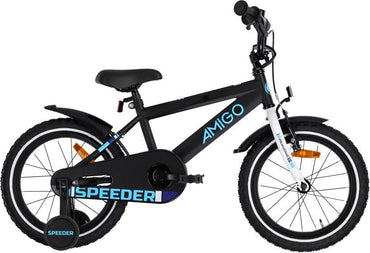Children's bike 16 Inch with Handbrake AMIGO Speeder Boys Coaster Brake - Afanaya