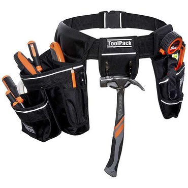 Cinturon à Outils Robuste ToolPack – Heavy - Duty avec 2 Holsters Ajustables pour Professionnels - Afanaya