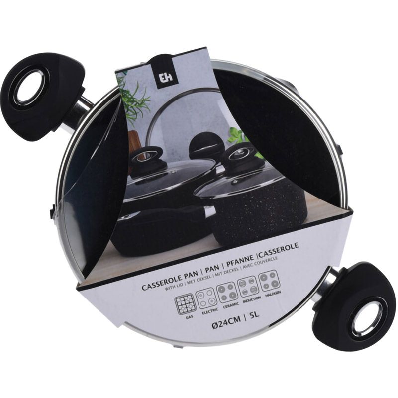 Excellent Houseware Braadpan Met Deksel - Ø24Cm - Afanaya