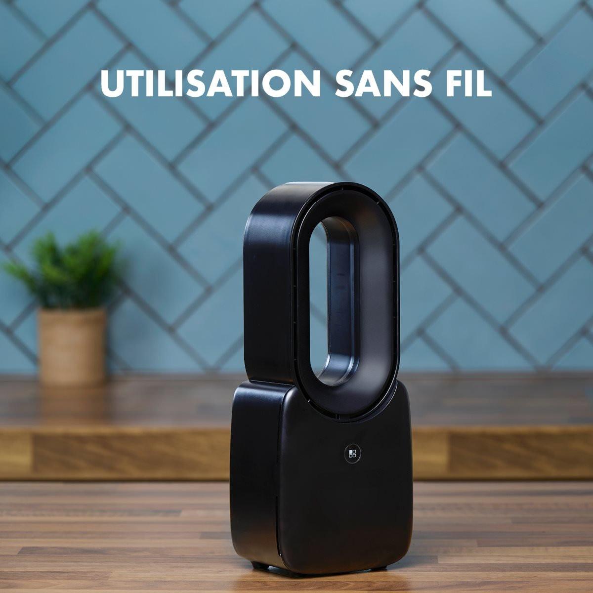 Lifetime Air Bladeless Table Fan – Quiet USB-C Desk Fan with LED Mood Light.