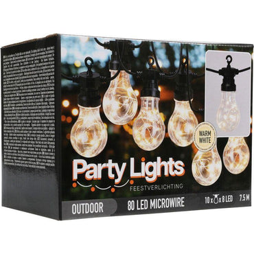 Outdoor Garden Party Lighting 450cm Warm White Micro LED 10x8 String Lights For Patio And Garden.