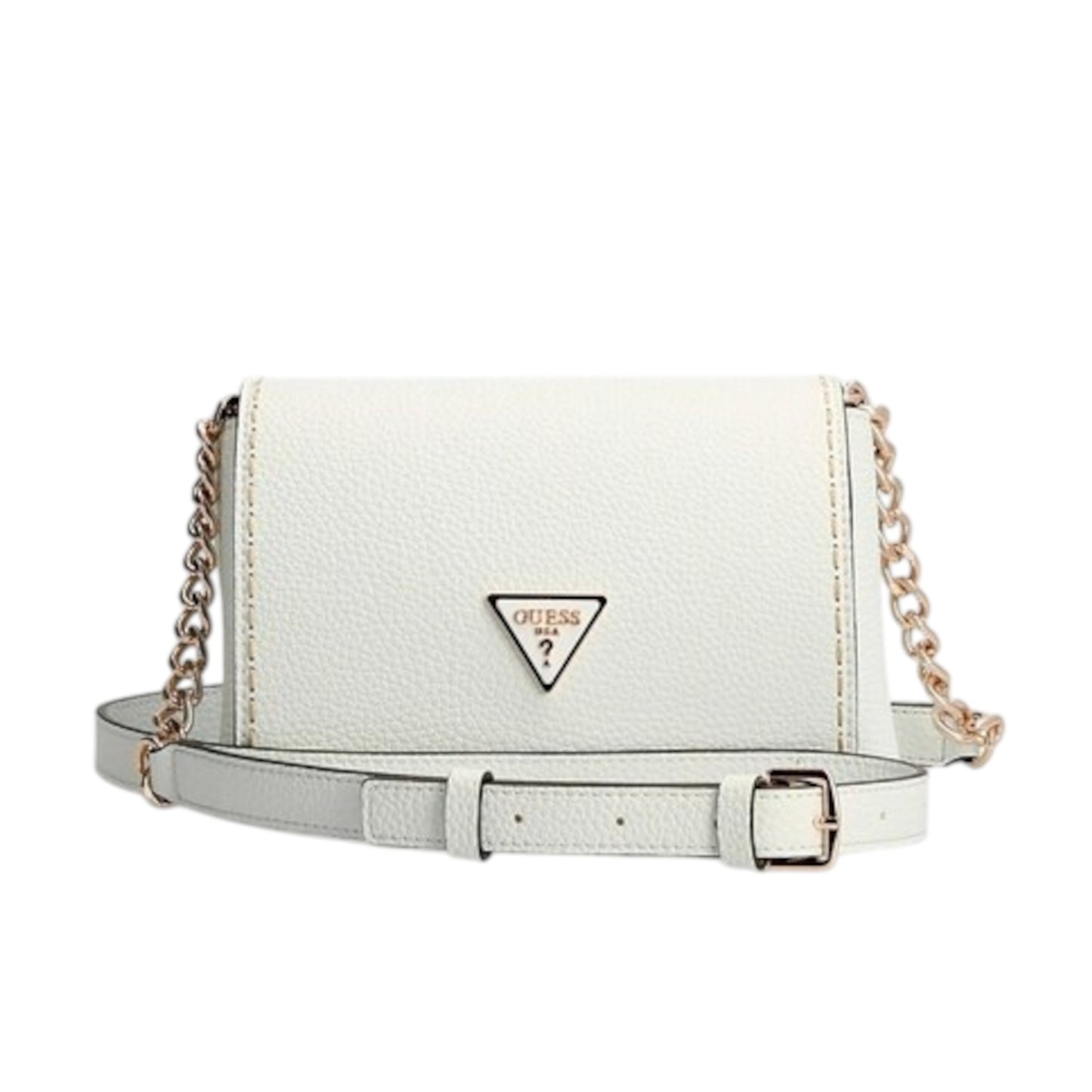 Guess Downtown Chic Mini Handbag — Luxury White Synthetic Leather Bag for Women