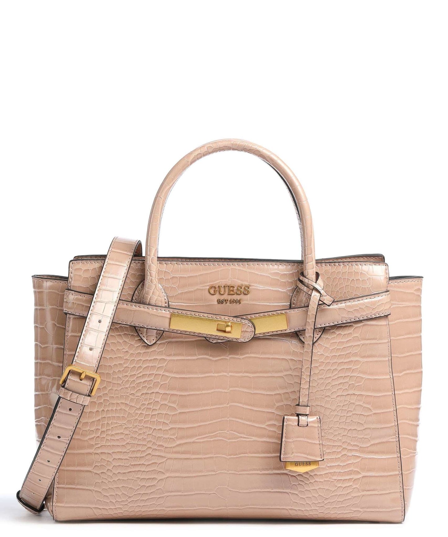 Guess, Enisa, Sac textile, Marron clair, HWCA8421060CAM, Pour femme