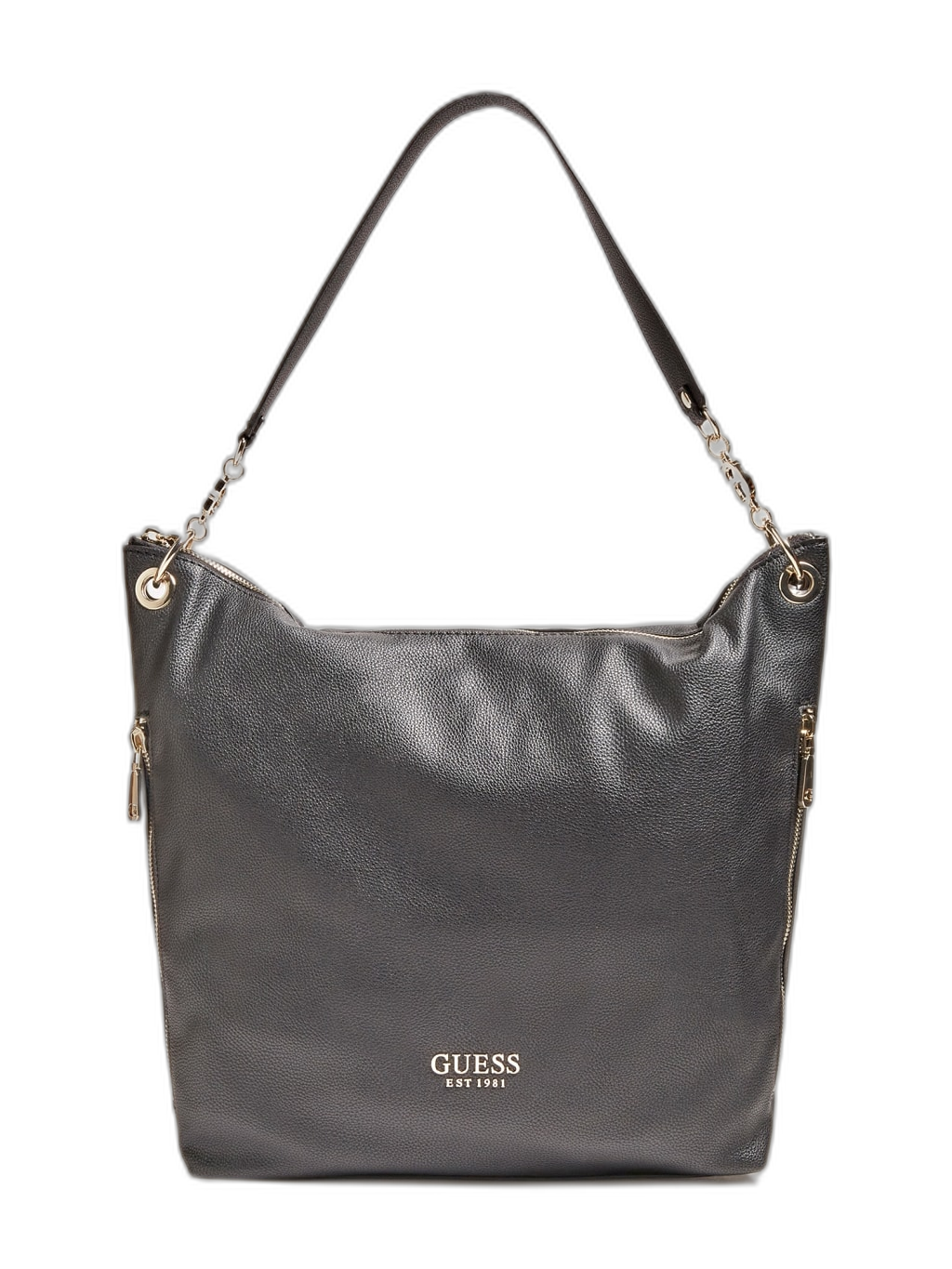 Guess, chaîne G, sac en tissu, noir, pour femme