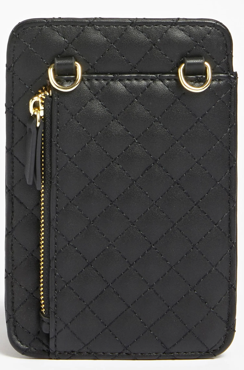 Guess, Guess, Polyurethane, Textile Bag, Pouch Phone, Black, PW1510P2301, For Women, 16.5 x 3 x 11 cm