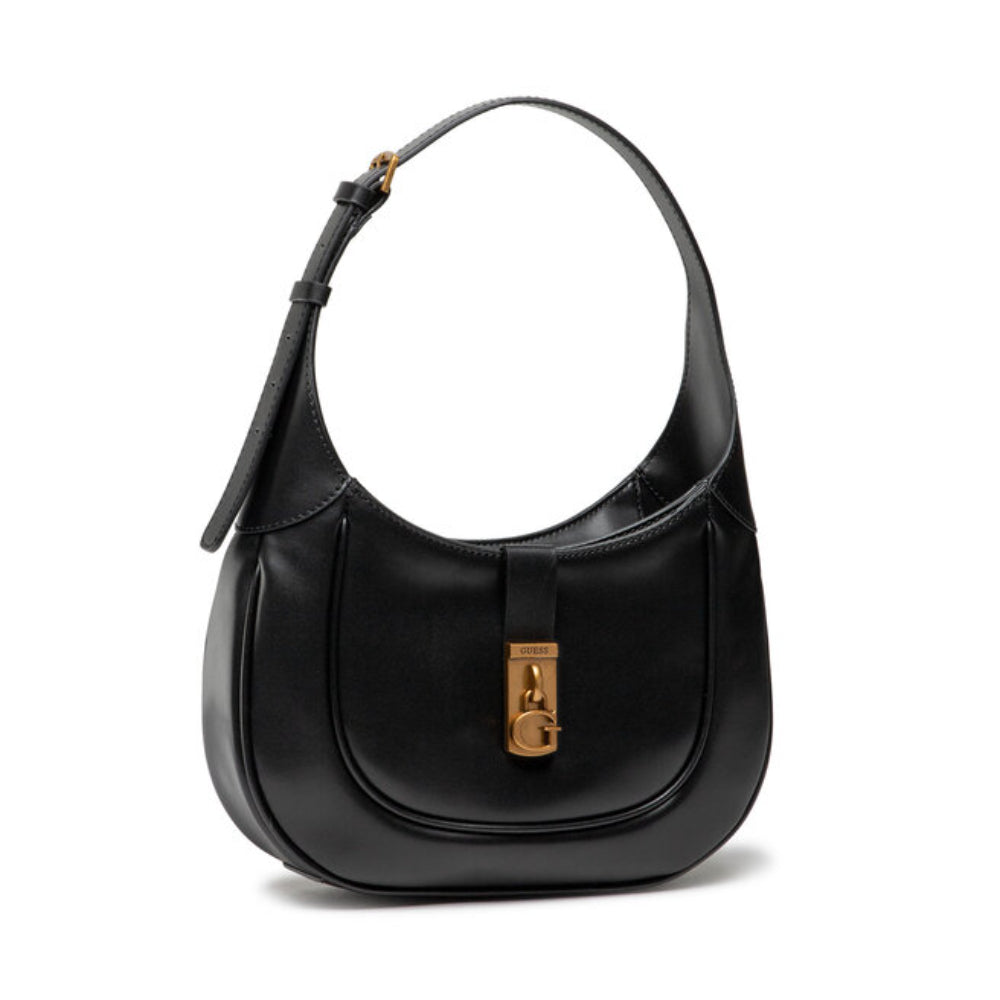 Guess, Maimie Hobo, Cuir synthétique, Sac en textile, Noir, HWVB84, Pour femmes, 29 x 17.5 x 7 cm
