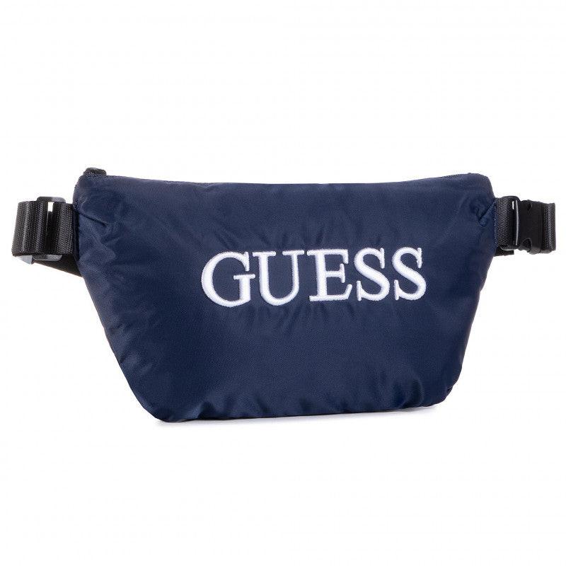 Guess, Quatro, Textile Fanny Pack, Blue, 19/28.5 x 17 x 4 cm, For Men.