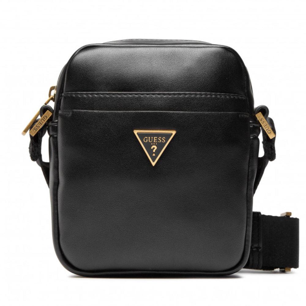 Guess Tracolla Men's Crossbody Bag Black Textile 18x14x5cm HMESCAP2215BLA.