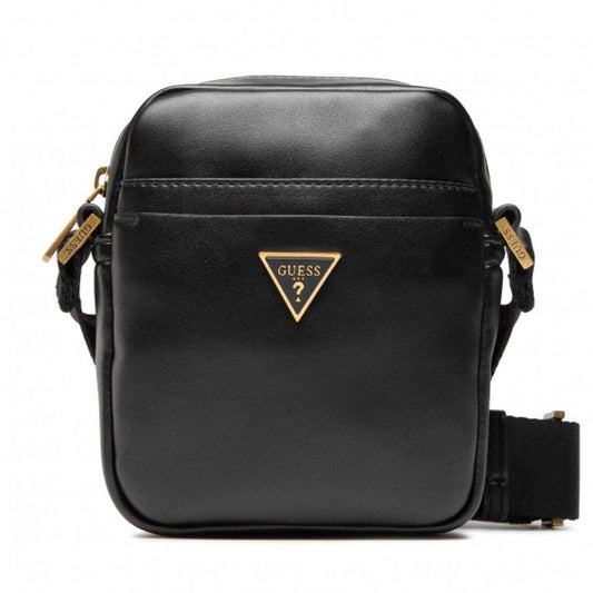 Guess Tracolla Men's Crossbody Bag Black Textile 18x14x5cm HMESCAP2215BLA.