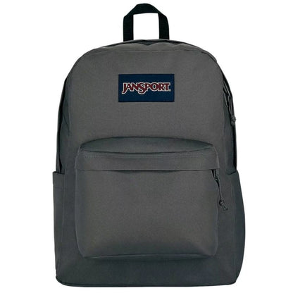 JanSport Super break Backpack– Grey/Silver Everyday Bag - Afanaya